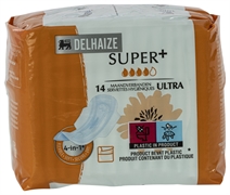 DELHAIZE SUPER+ SERVIETTES HYGIÉNIQUES ULTRA DELHAIZE SUPER+ SERVIETTES HYGIÉNIQUES ULTRA