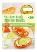 CARREFOUR PETITS PAINS GRILLÉS À LA FARINE COMPLÈTE CARREFOUR PETITS PAINS GRILLÉS À LA FARINE COMPLÈTE