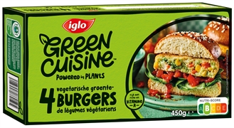 IGLO GREEN CUISINE BURGER DE LÉGUMES IGLO GREEN CUISINE BURGER DE LÉGUMES