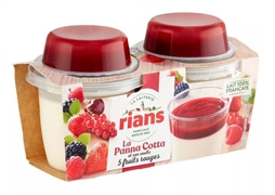 RIANS LA PANNA COTTA ET SON COULIS 5 FRUITS ROUGES