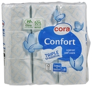 CORA CONFORT PAPIER TOILETTE BLANC 3 PLIS