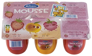 MILSANI (ALDI) MOUSSE AU FROMAGE FRAIS À BASE DE FRUITS