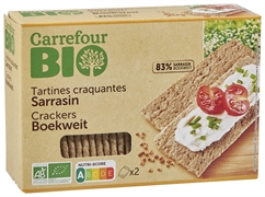 CARREFOUR BIO TARTINES CRAQUANTES SARRASIN