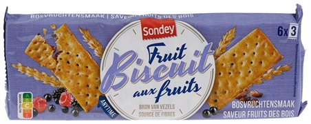 SONDAY (LIDL) FRUIT BISCUIT AUX FRUITS SAVEUR FRUITS DES BOIS